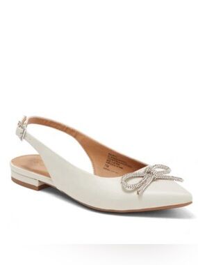 Nordstrom Rack | Blair Bow Slingback Flat in Ivory Shell, 8